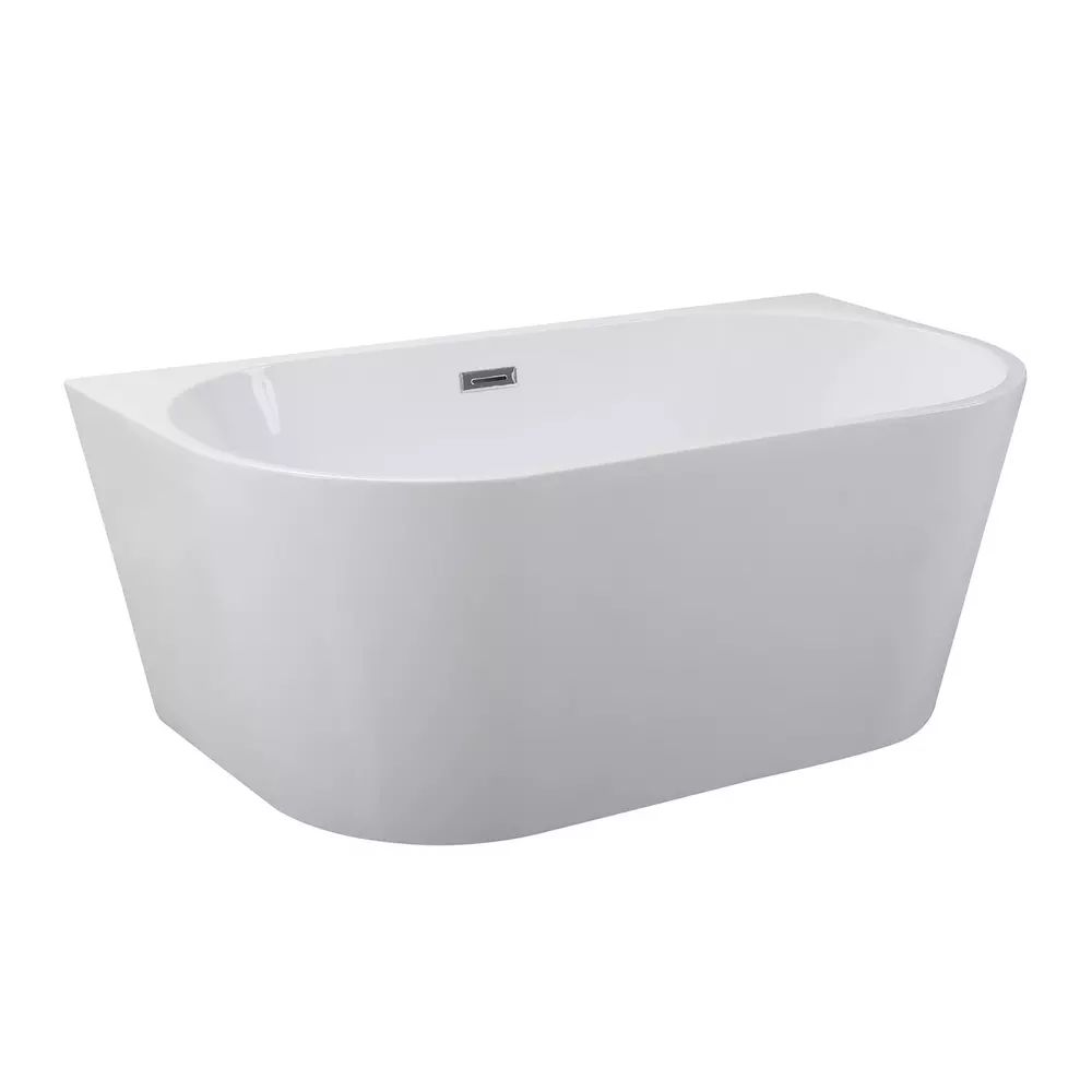 Cada freestanding Besco Vica 170x80 cm alb lipita de perete, BTW