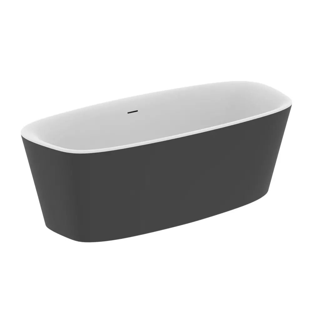 Cada freestanding Ideal Standard Atelier Dea 180x80 cm alb - negru mat