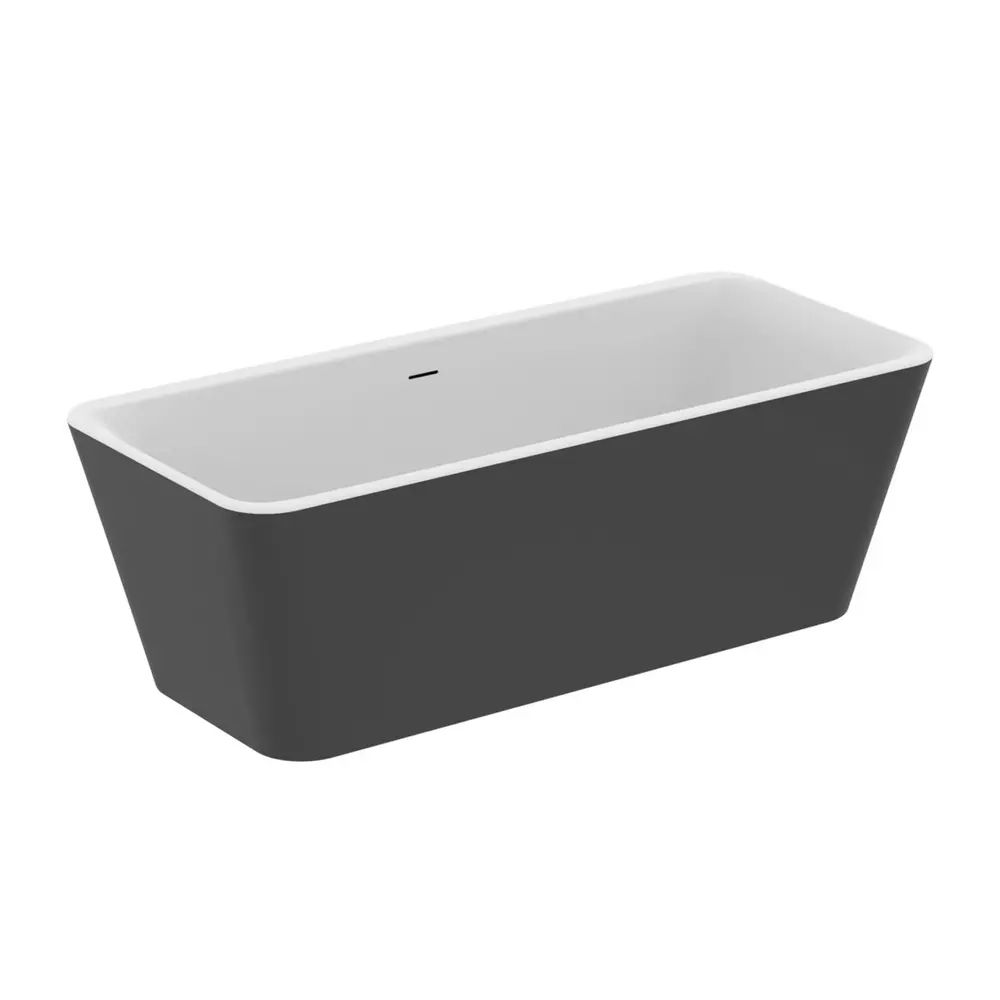 Cada freestanding Ideal Standard Atelier Tonic II alb - negru mat 180x80 cm