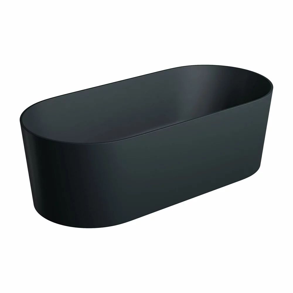 Cada freestanding Omnires Ovo M+ negru/lava 160x75 cm