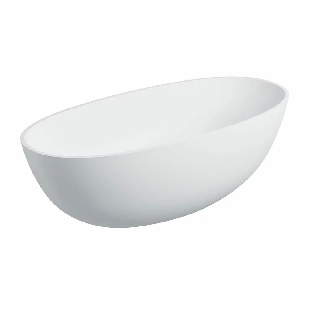 Cada freestanding Omnires Shell M+ alb mat 160x75 cm