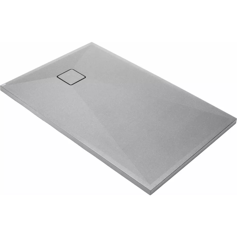 Cadita dus dreptunghiulara Deante Correo gri metalic 100x80 cm