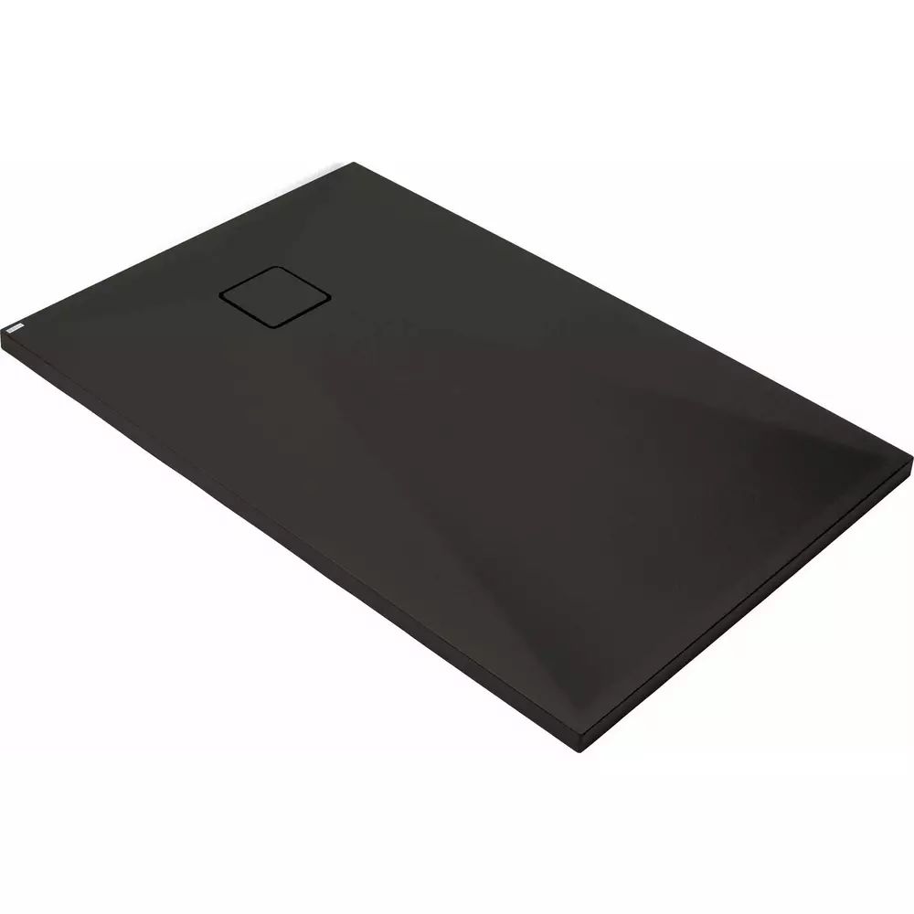 Cadita dus dreptunghiulara Deante Correo negru mat 100x90 cm