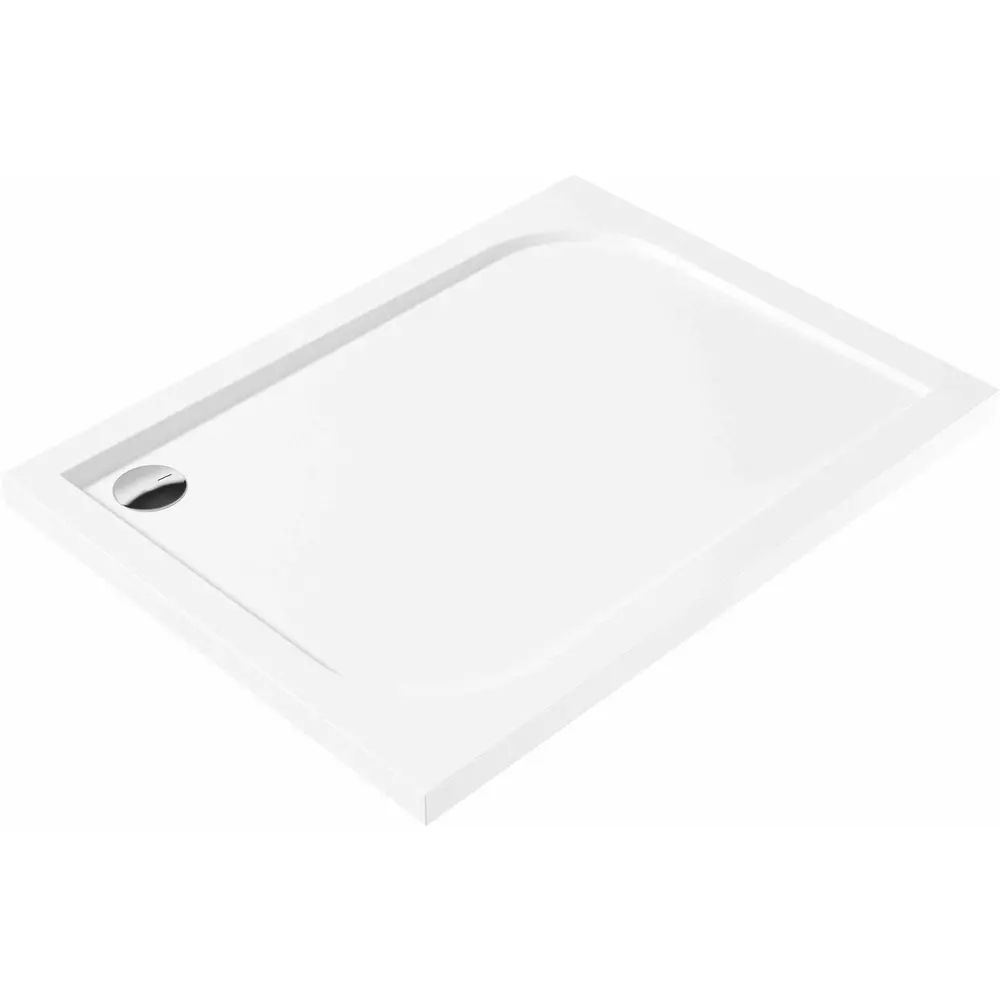 Cadita dus dreptunghiulara Deante Cubic alb 80x120 cm