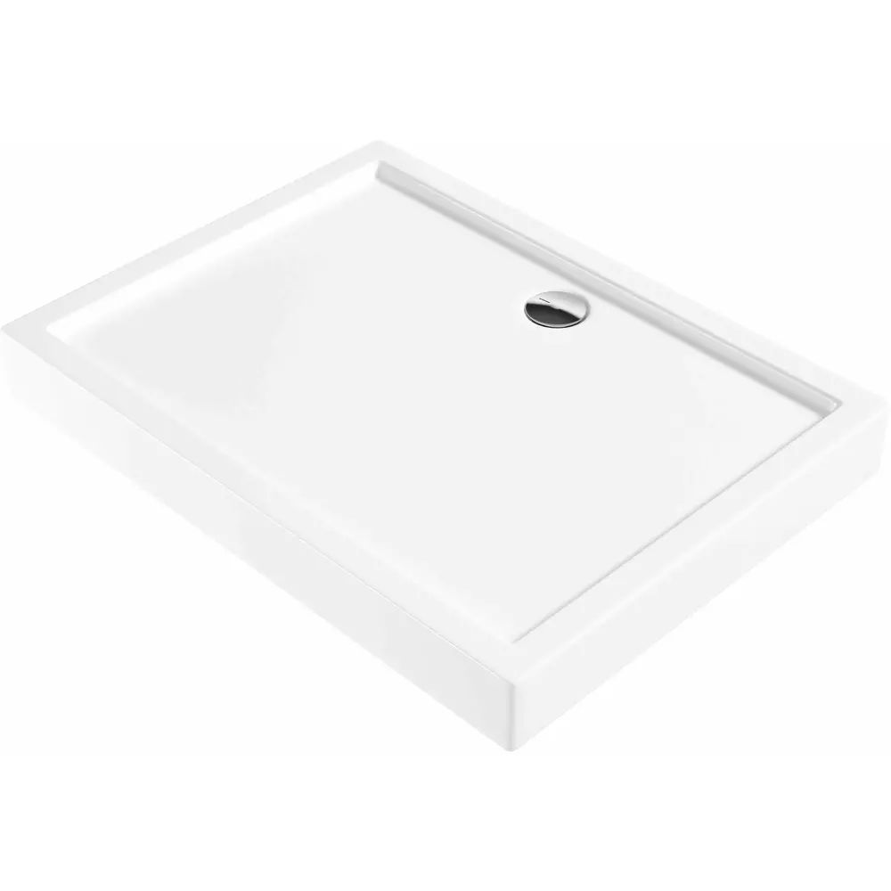 Cadita dus dreptunghiulara Deante Jasmin alb 100x80 cm