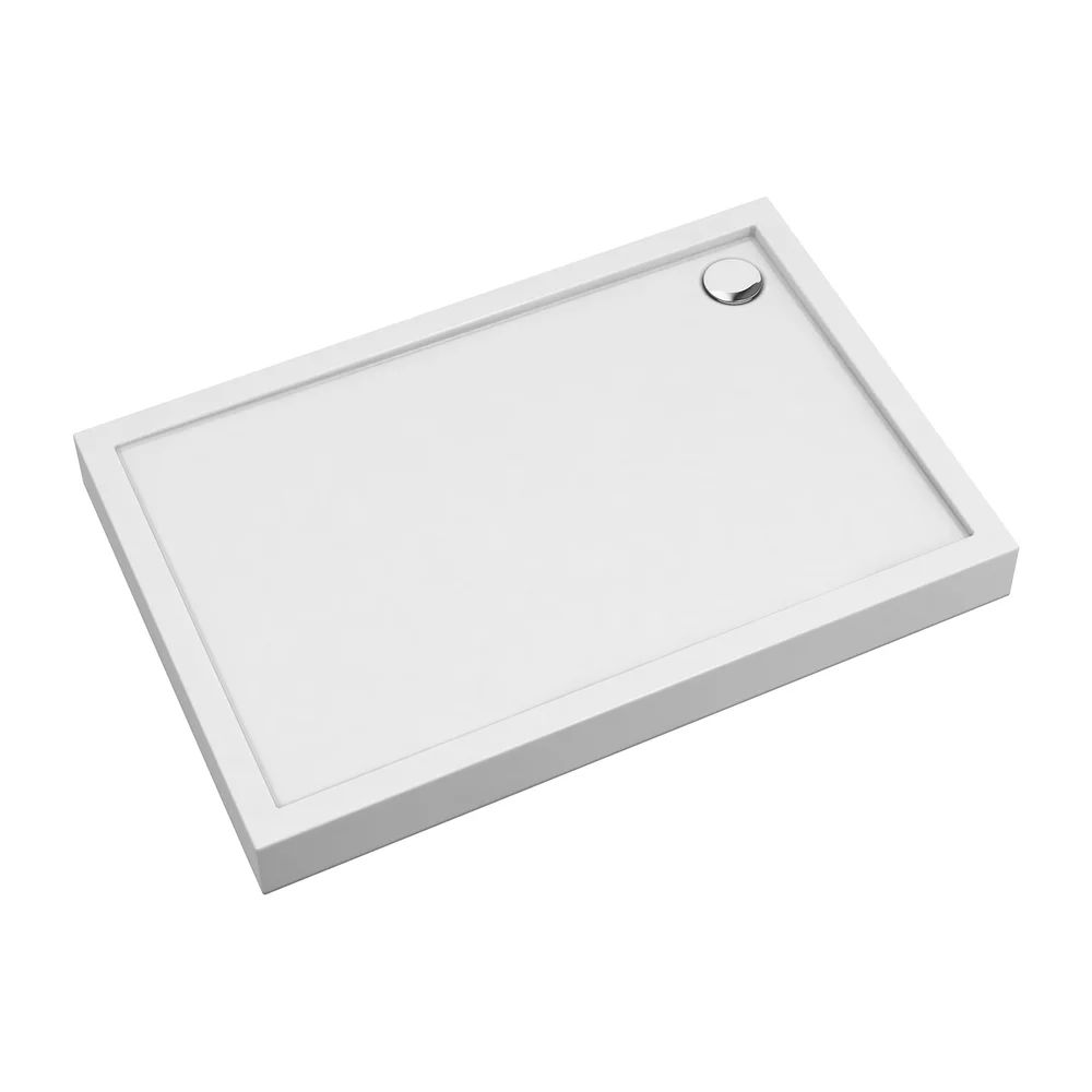 Cadita dus dreptunghiulara Omnires Camden alb 80x120 cm