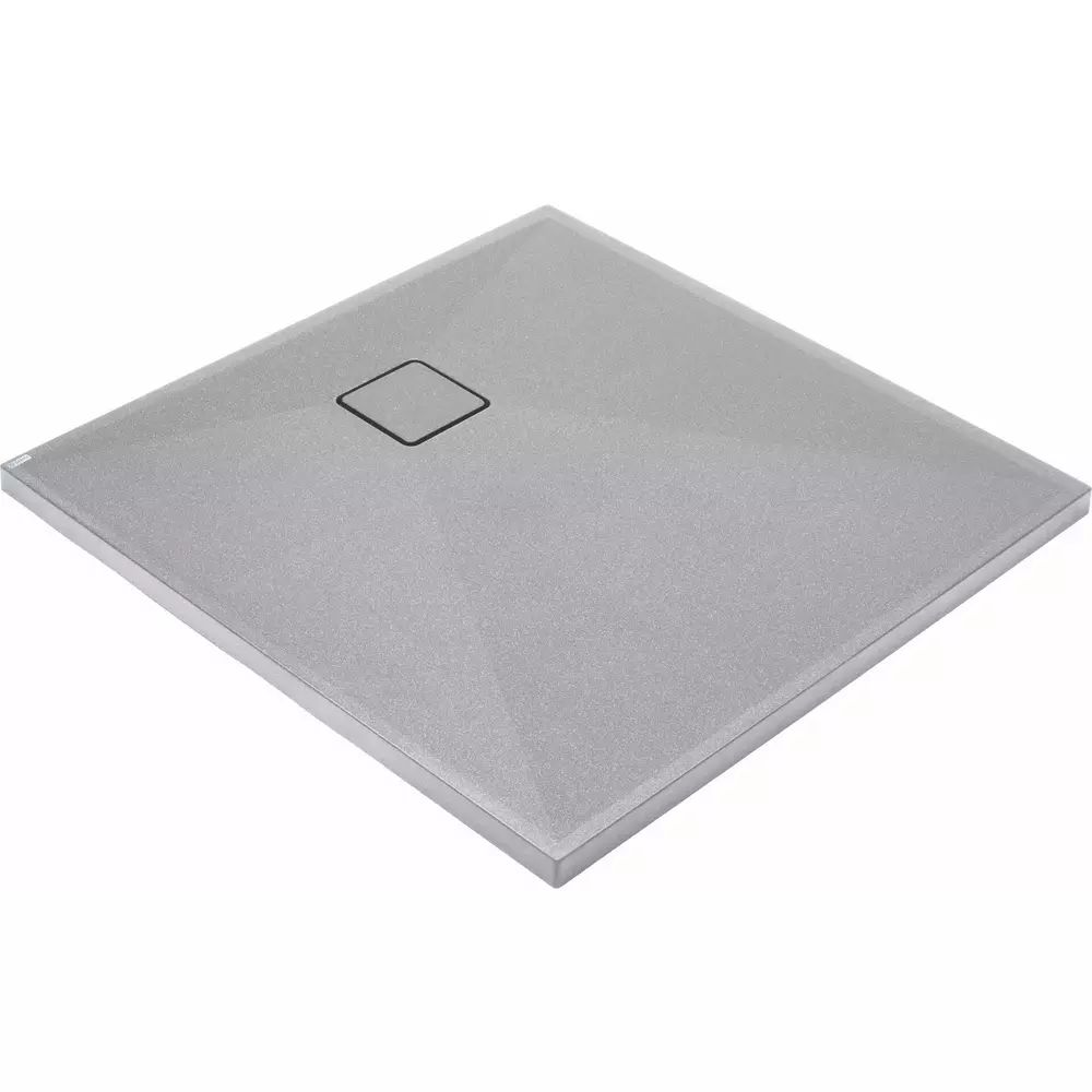 Cadita dus patrata Deante Correo gri metalic 90x90 cm