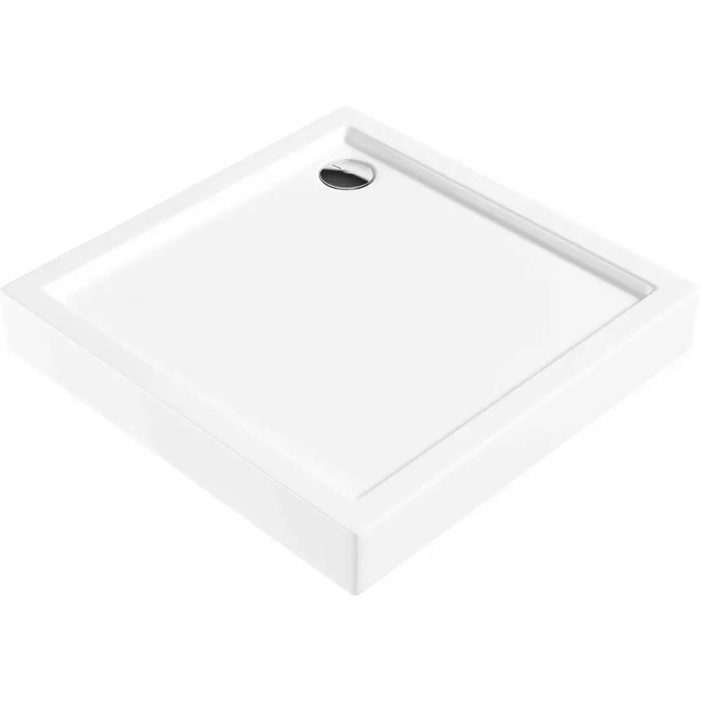 Cadita dus patrata Deante Jasmin alb 80 cm