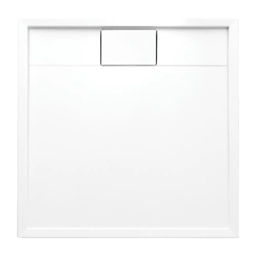 Cadita dus patrata din acril Omnires Brooklyn alb 90x90 cm