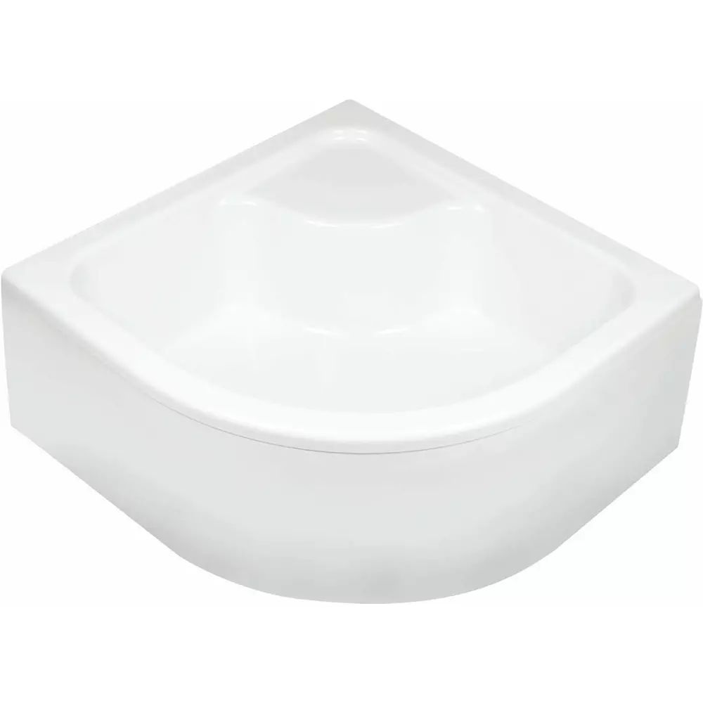 Cadita dus semirotunda Deante Deep alb 90x90 cm