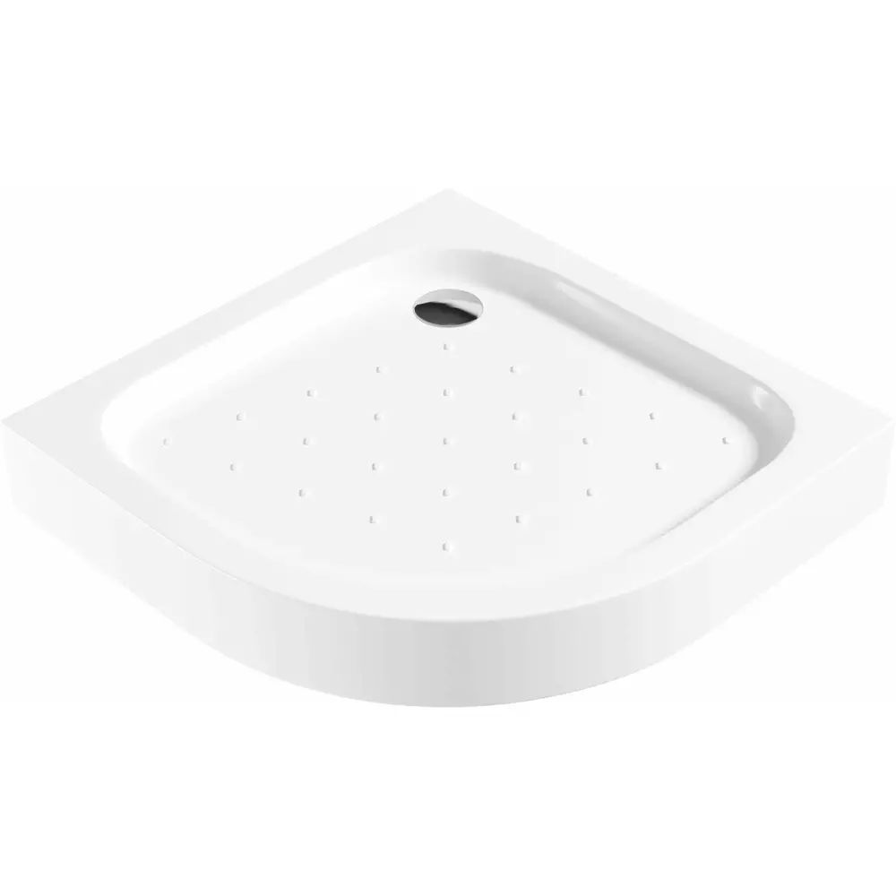 Cadita dus semirotunda Deante Funkia alb 90 cm