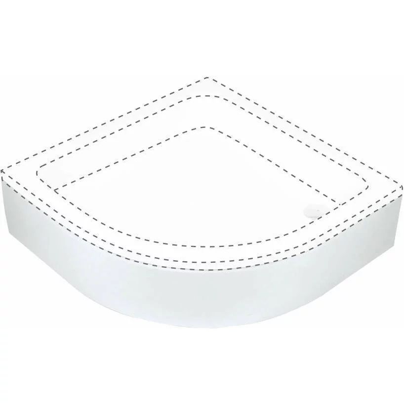 Cadita dus semirotunda Deante Plus II alb 80 cm
