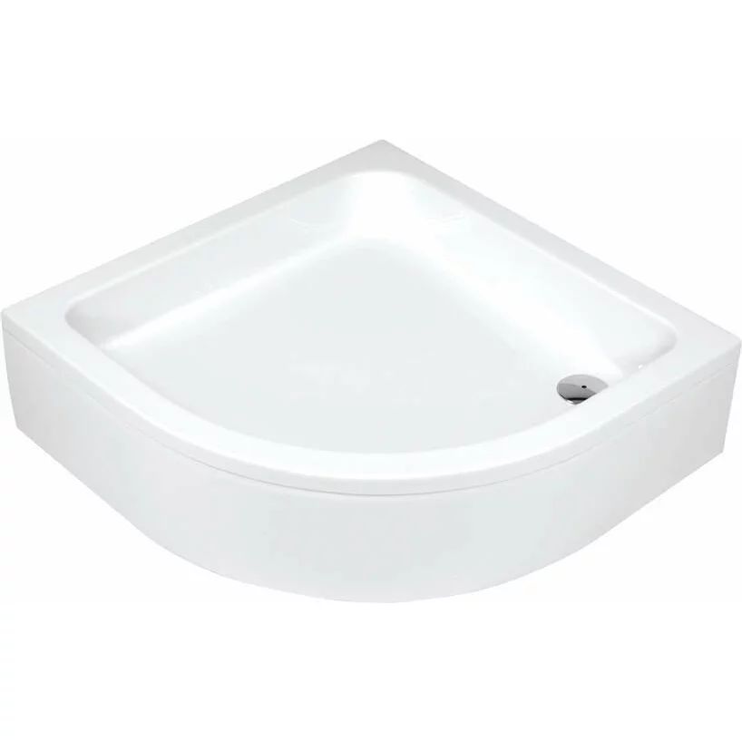 Cadita dus semirotunda Deante Plus II alb 90 cm