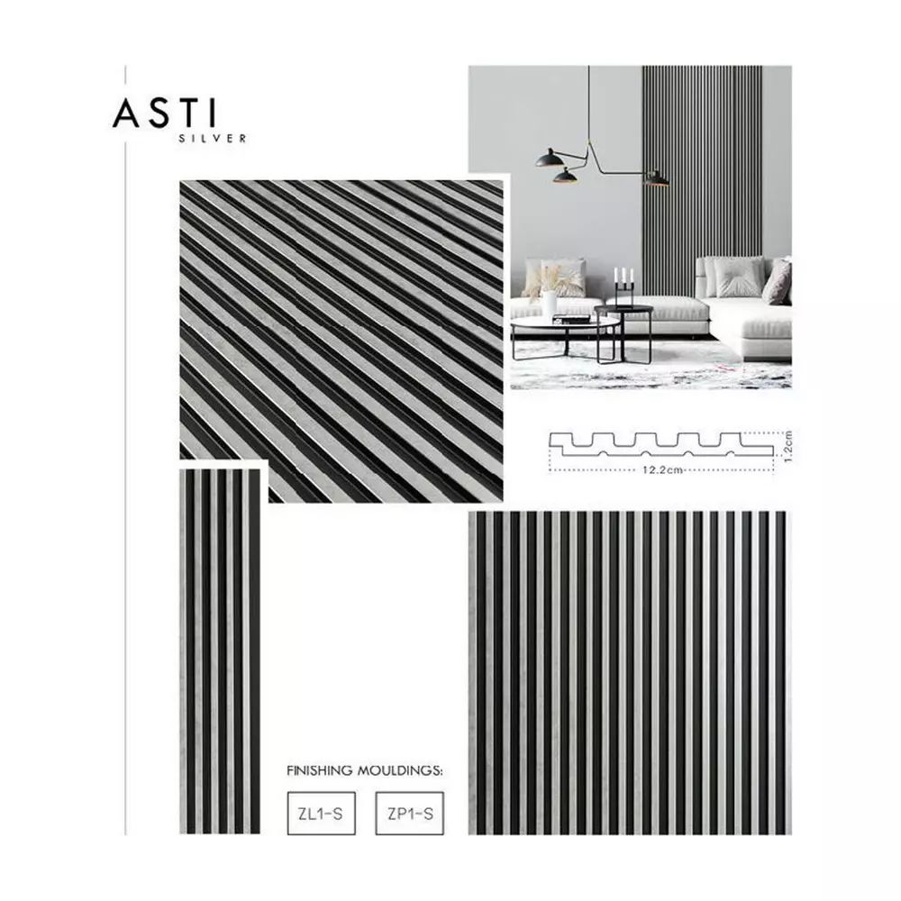 Capat panou riflaj dreapta Lamelio Asti finisaj argintiu 2.6x270 cm