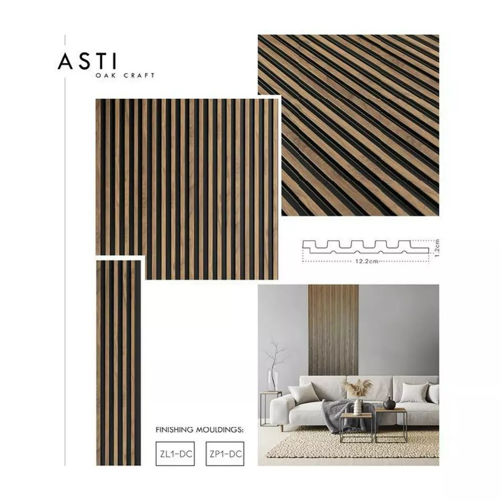 Capat panou riflaj dreapta Lamelio Olmo finisaj stejar artizanal 2.6x270 cm
