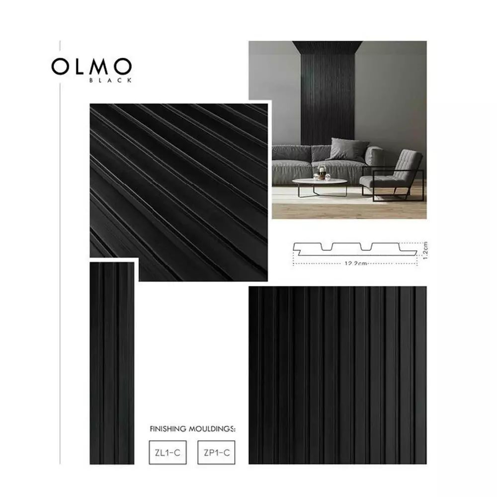 Capat panou riflaj dreapta Lamelio Olmo finisaj negru 2.6x270 cm