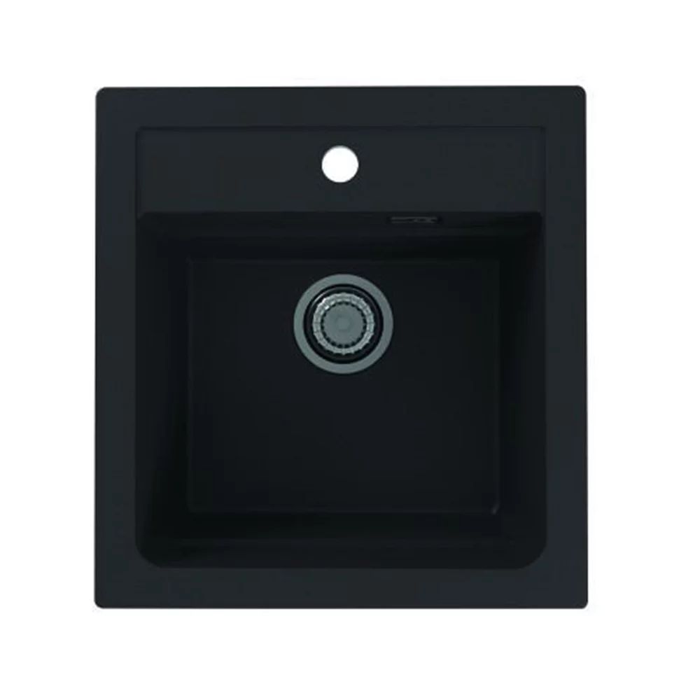 Chiuveta compozit Alveus Atrox 20 negru 47x50 cm