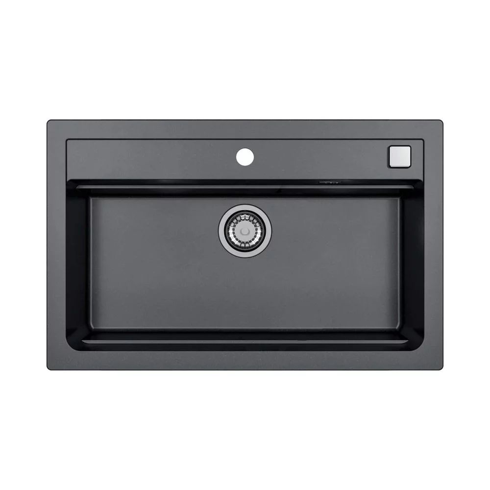 Chiuveta compozit Alveus Atrox 40 negru 79x50 cm