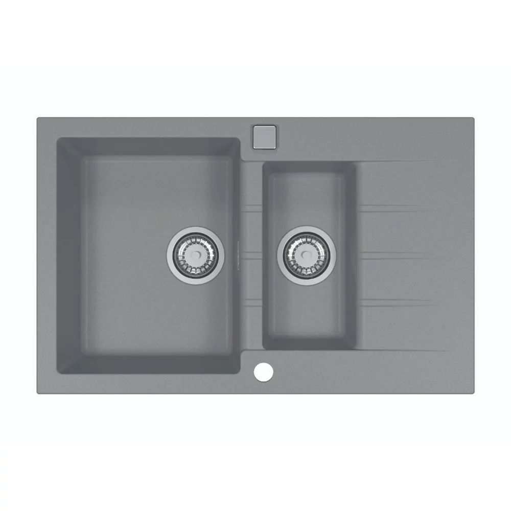 Chiuveta compozit Alveus Cadit 70 gri 79x50 cm