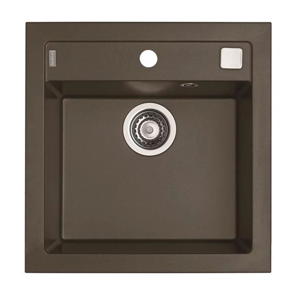 Chiuveta compozit Alveus Formic 20 Chocolate maro metalizat 52x51 cm