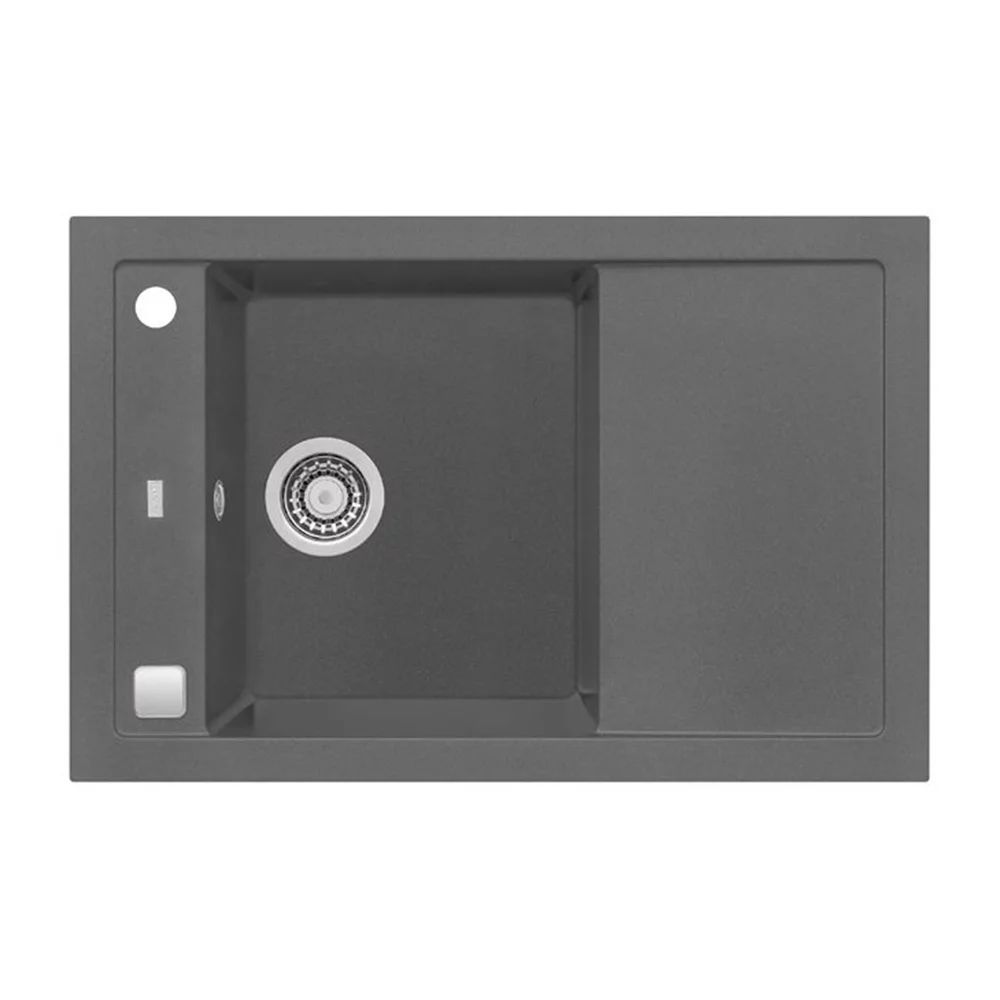 Chiuveta compozit Alveus Formic 30 Steel gri metalizat 76x50 cm