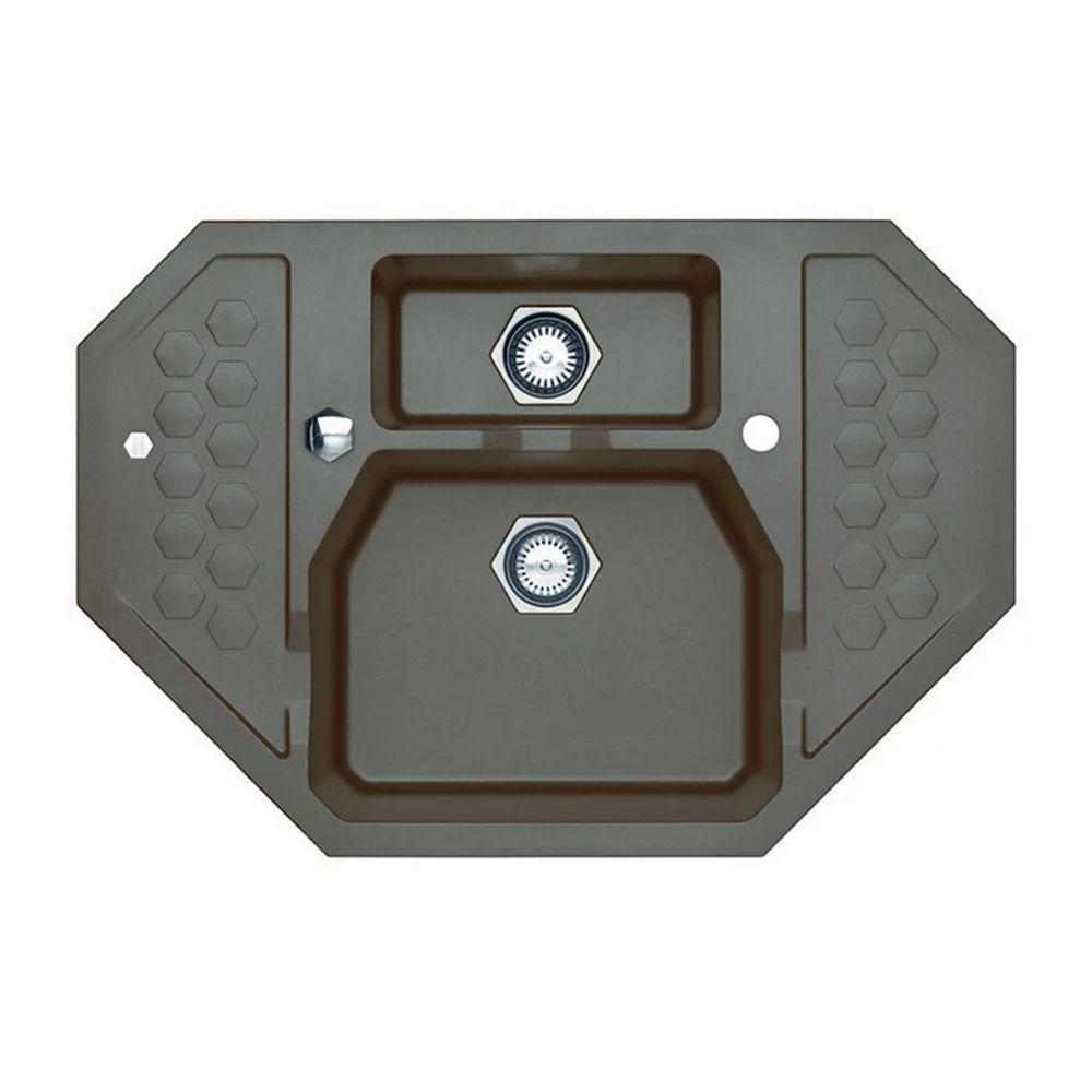 Chiuveta compozit Alveus Sensual 60 Chocolate maro metalizat 90x61 cm