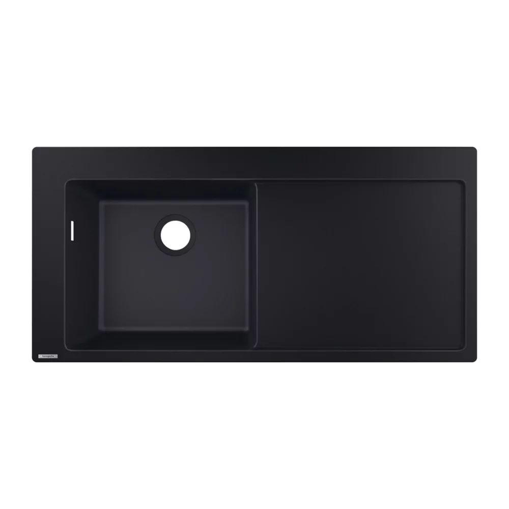 Chiuveta compozit Hansgrohe S51 SilicaTec negru grafit stanga 105x51 cm