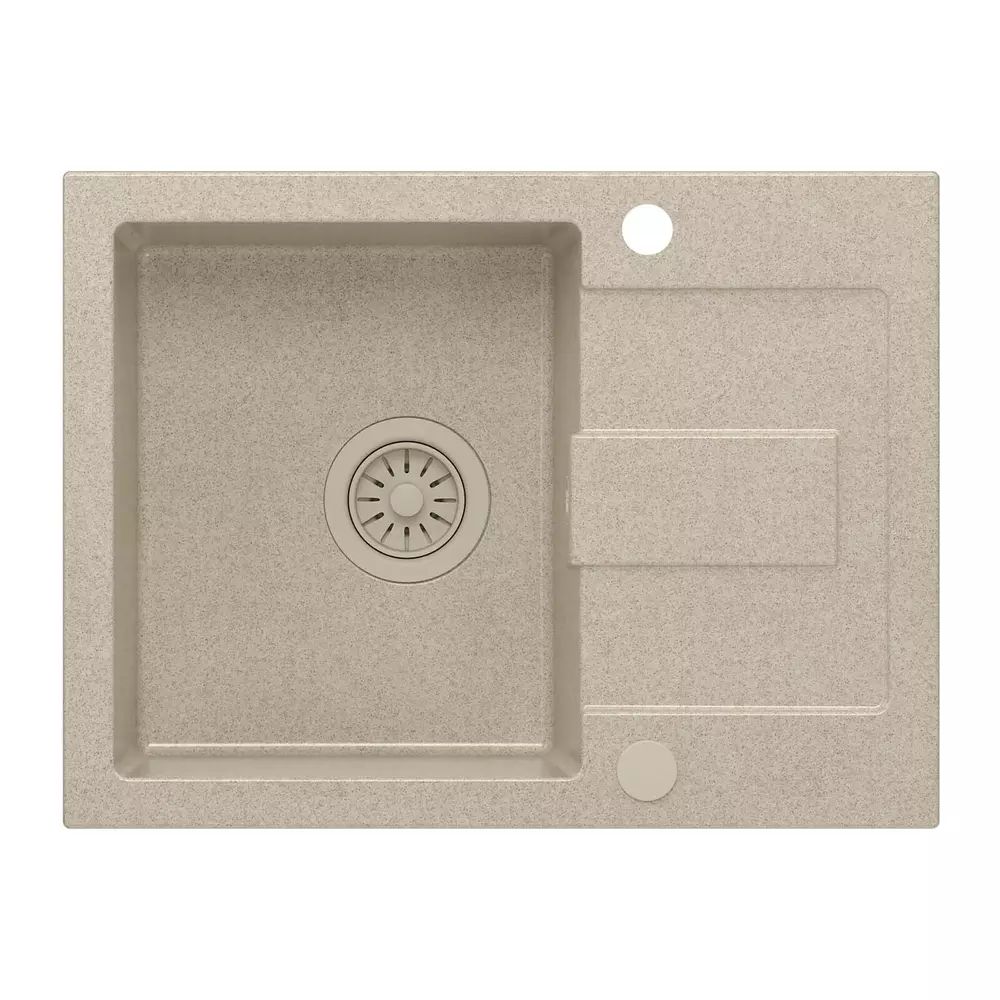 Chiuveta compozit incastrata Quadron Pop Christian 116 bej nisip 60x45 cm