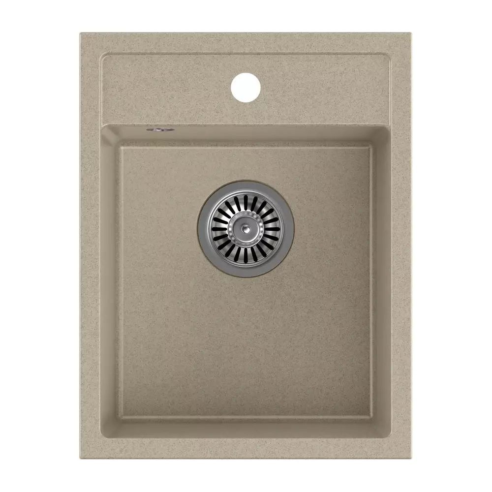 Chiuveta compozit incastrata Quadron Pop Johnny 90 bej 39x50 cm