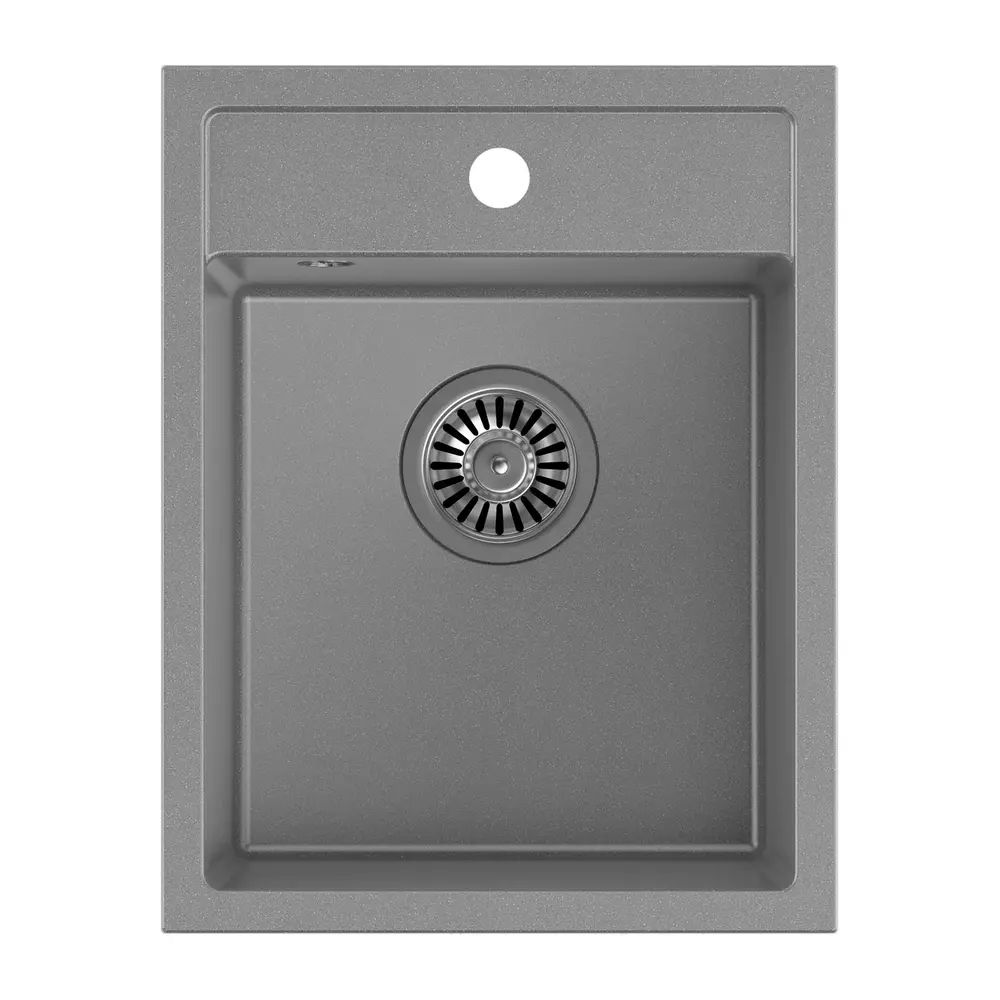 Chiuveta compozit incastrata Quadron Pop Johnny 90 gri 39x50 cm