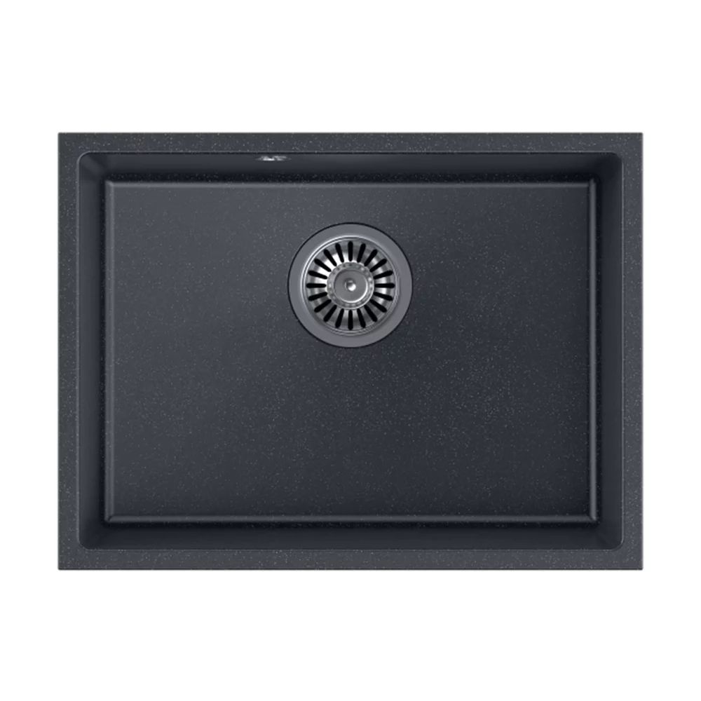 Chiuveta compozit sub blat Quadron Pop Alec 50 negru - black dotted 54x40 cm