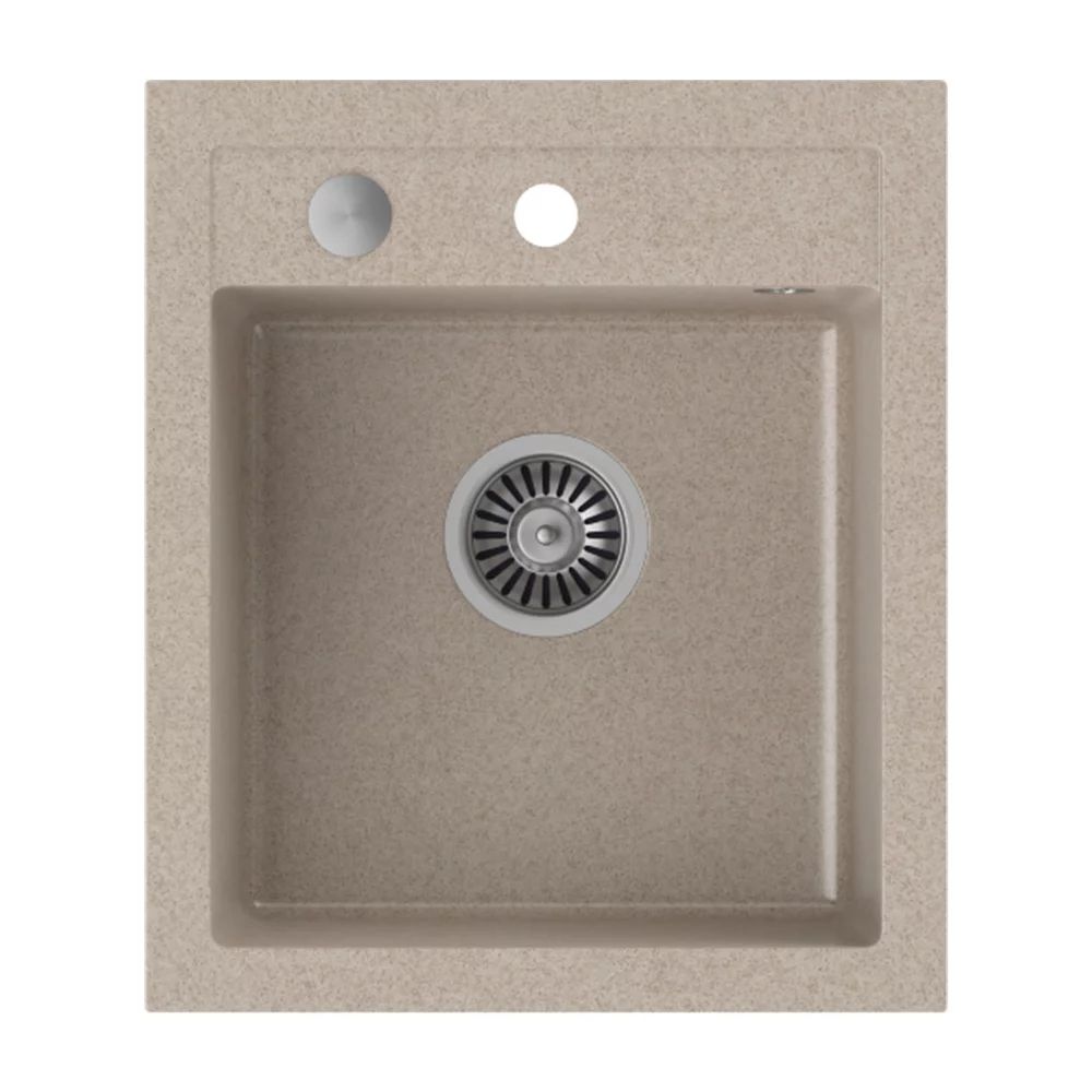 Chiuveta compozit incastrata Quadron Pop Johnny 100 bej 43x50 cm