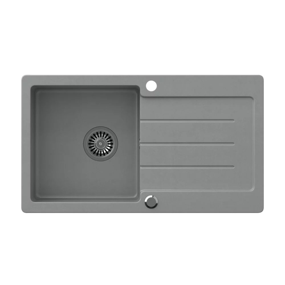 Chiuveta compozit incastrata Quadron Pop Johnny 111 gri 77x44 cm