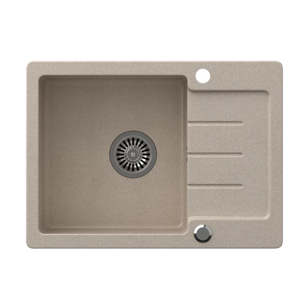 Chiuveta compozit incastrata Quadron Pop Johnny 116 bej 60x44 cm