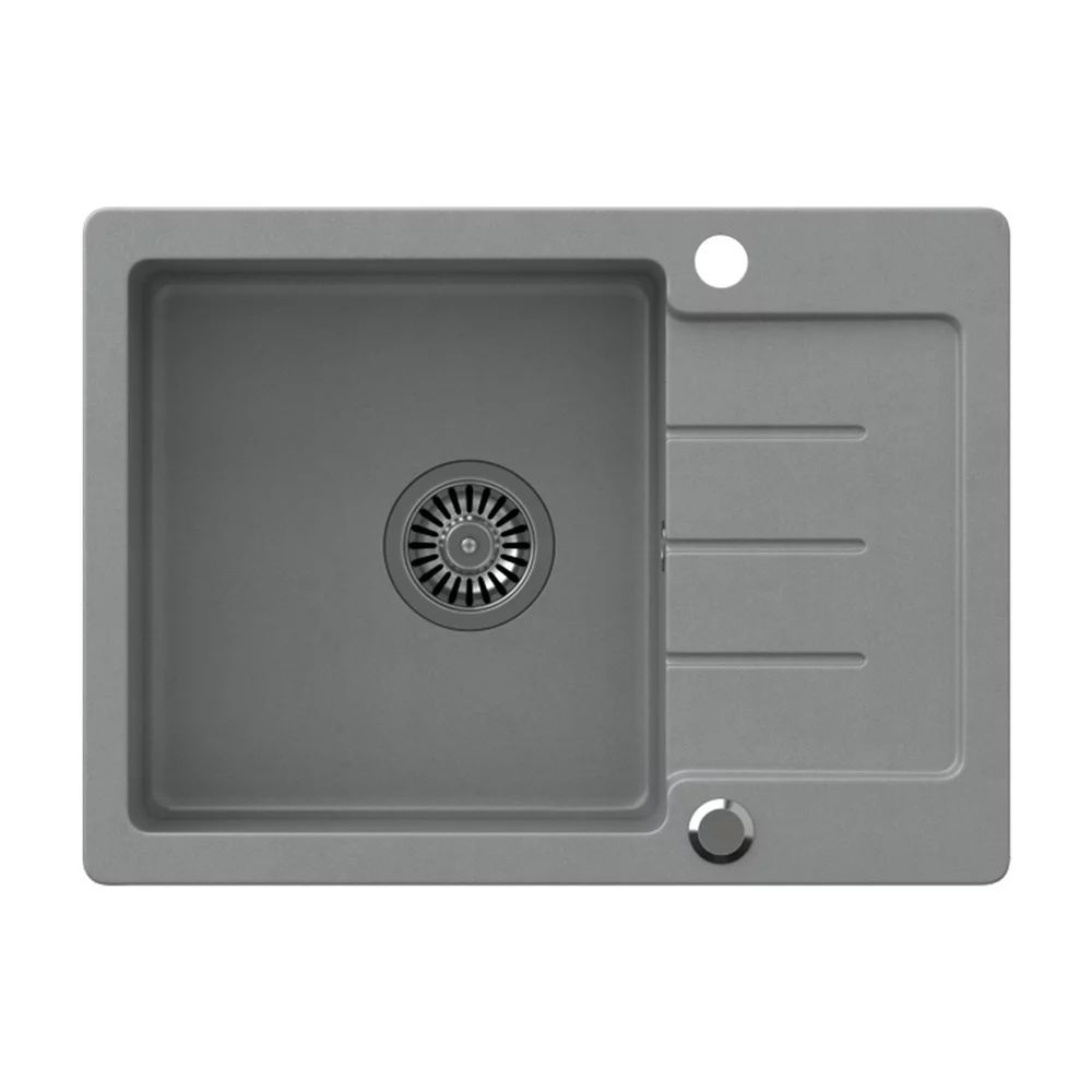 Chiuveta compozit incastrata Quadron Pop Johnny 116 gri 60x44 cm