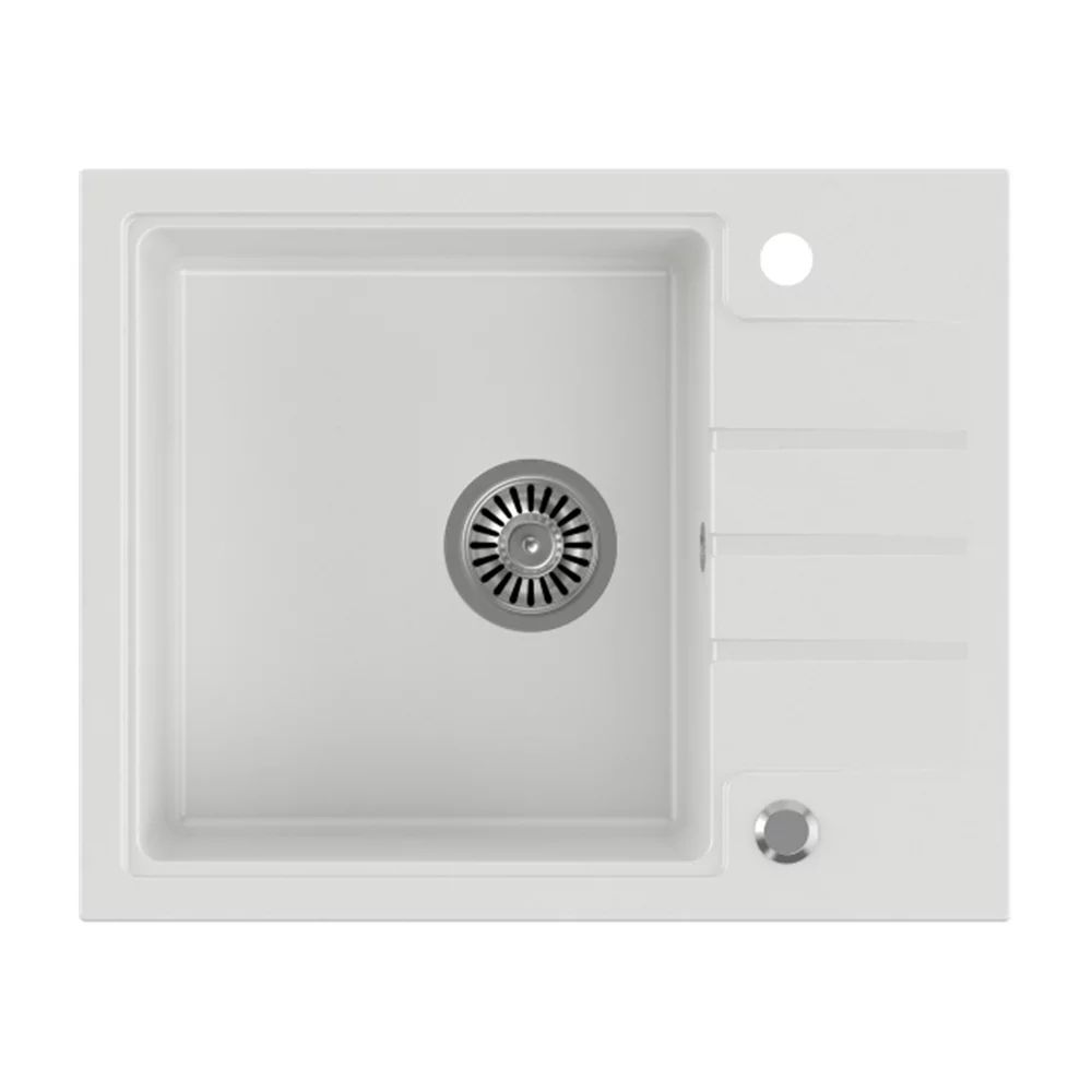 Chiuveta compozit incastrata Quadron Pop Peter 116 alb 62x50 cm