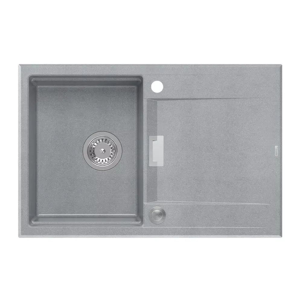 Chiuveta compozit incastrata Quadron Unique Oven gri - inox 76x50 cm