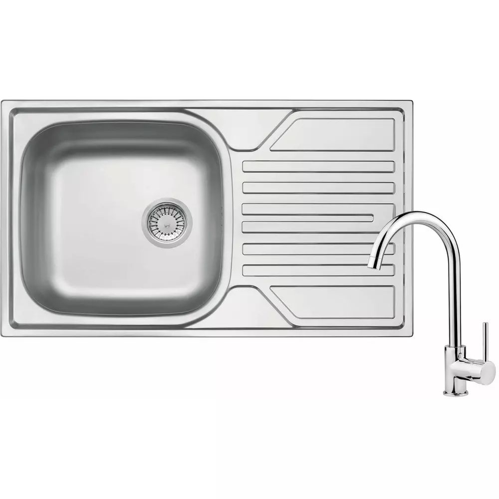 Chiuveta Deante Legato inox satinat cu robinet 76x44 cm
