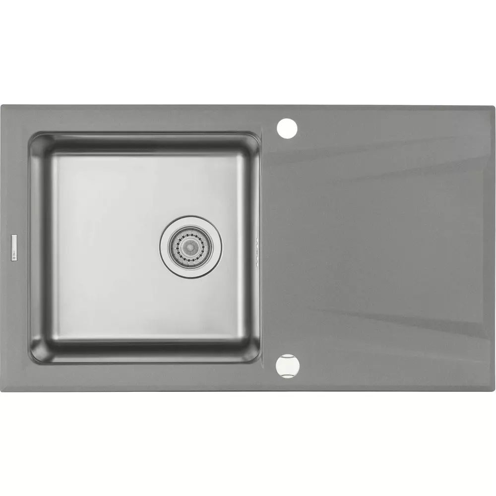 Chiuveta Deante Prime din granit gri metalic, cu cuva din inox 86x50 cm
