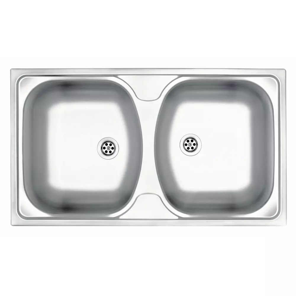 Chiuveta dubla Deante Techno inox satinat 79x44 cm