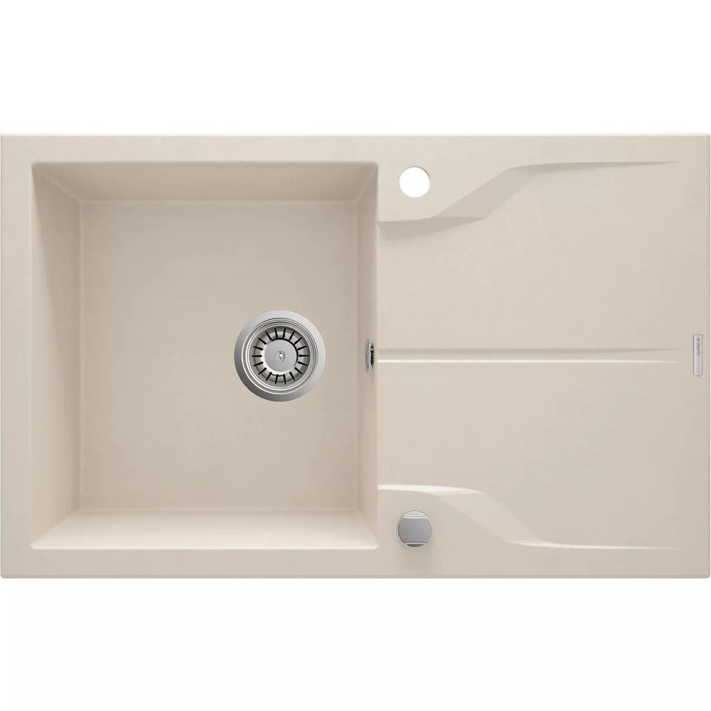 Chiuveta granit Deante Andante 1 cuva cu picurator 49x78 cm bej