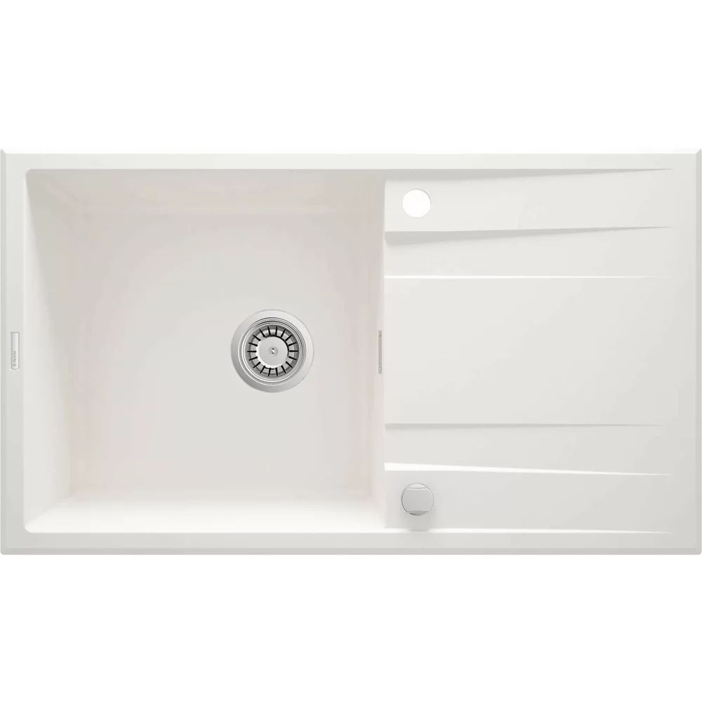 Chiuveta granit Deante Eridan 1 cuva cu picurator 50x86 cm alb
