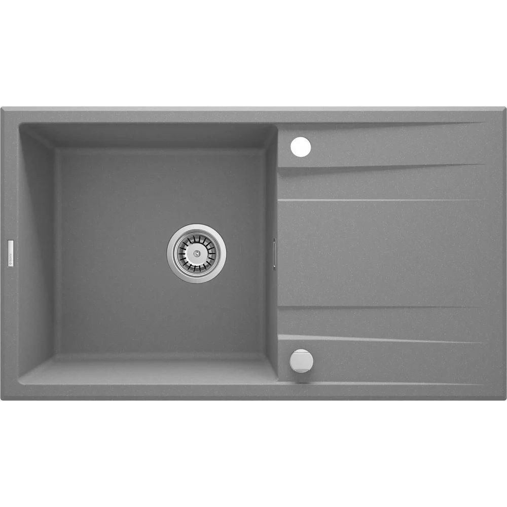 Chiuveta granit Deante Eridan 1 cuva cu picurator 50x86 cm gri
