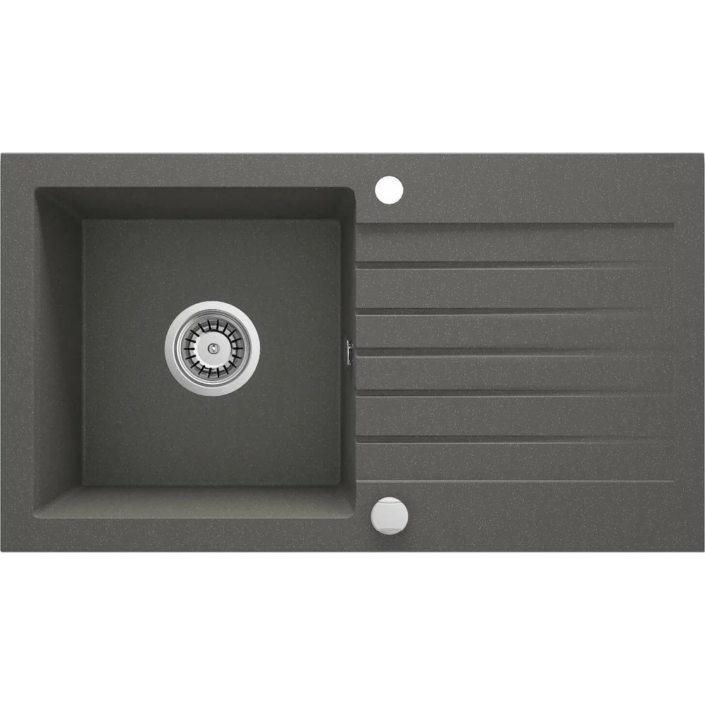 Chiuveta granit Deante Zorba 1 cuva cu picurator 44x76 cm antracit