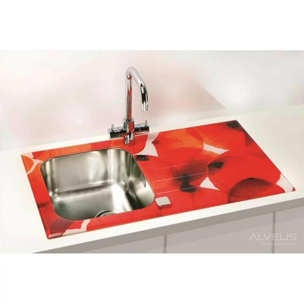 Chiuveta inox Alveus Glassix 10 finisaj personalizat 86x50 cm