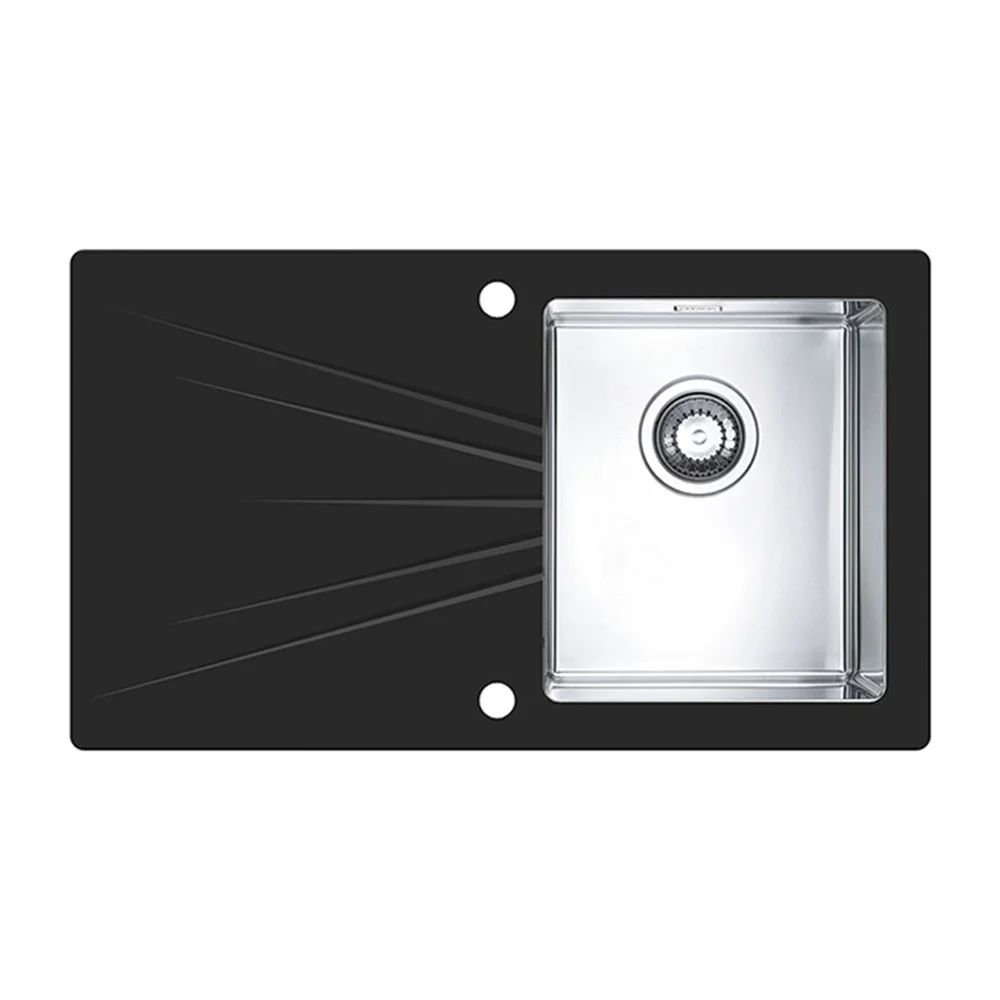 Chiuveta inox Alveus Karat 10 inox - negru 86x50 cm dreapta