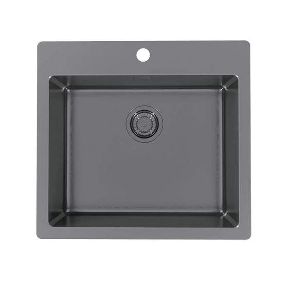 Chiuveta inox Alveus Pure 70 finisaj antracit 57x53 cm