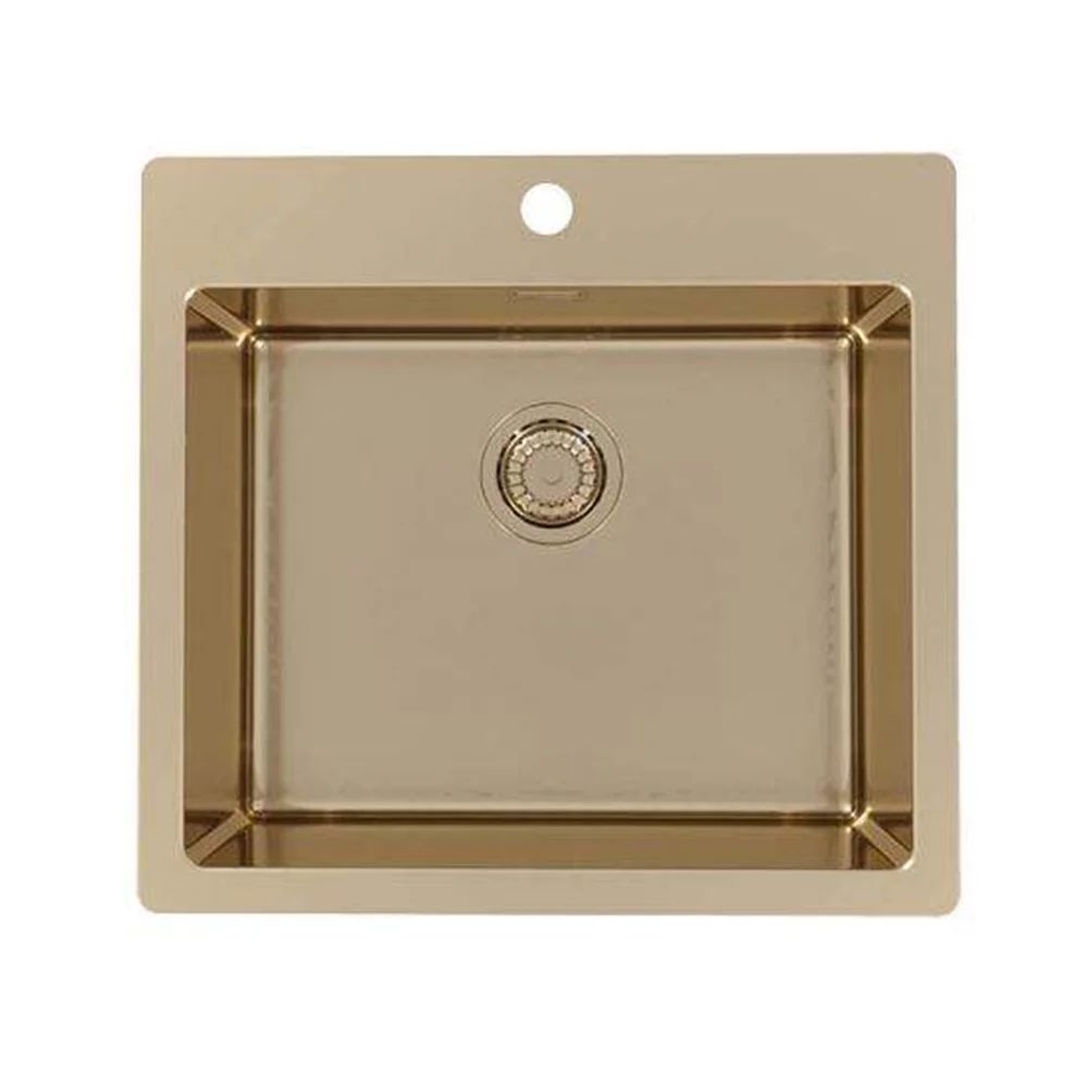 Chiuveta inox Alveus Pure 70 finisaj bronz 57x53 cm