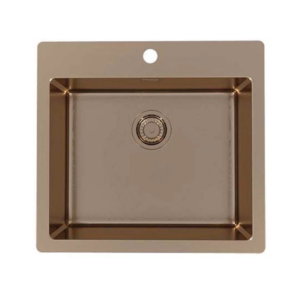 Chiuveta inox Alveus Pure 70 finisaj cupru 57x53 cm
