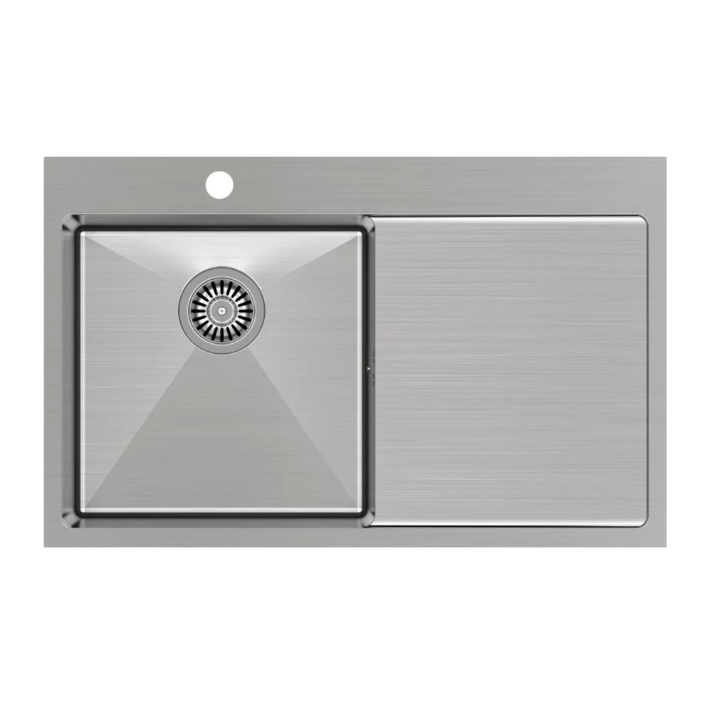 Chiuveta inox incastrata Quadron Unique Russel 111 inox periat 78x48 cm stanga